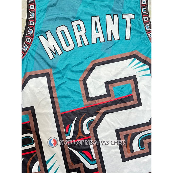 Maillot Memphis Grizzlies Ja Morant NO 12 Mitchell & Ness Big Face Vert